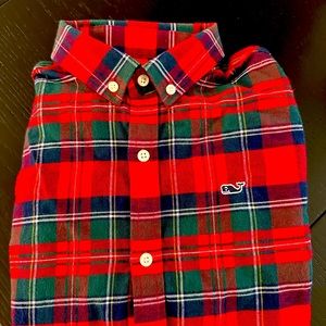 Vineyard Vines Boys Size 7 Flannel button down tartan shirt